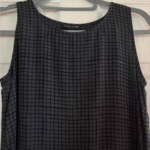 Eileen Fisher Top Womens Large Silk Tunic Lightweight Split Hem Tank Size XXS